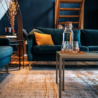 Okrągły dywan Louis de Poortere Mad Men Griff columbus gold - 7