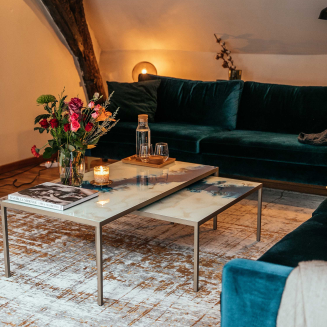 Okrągły dywan Louis de Poortere Mad Men Griff columbus gold - 9