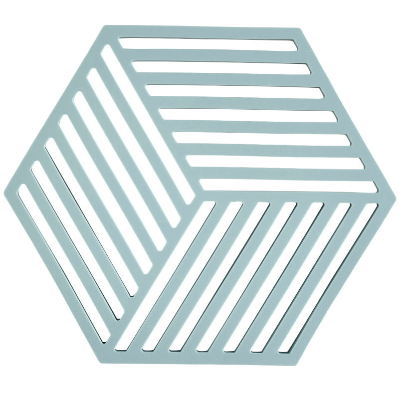  Zone Denmark Hexagon Fog Blue Dish Mat 16x14 cm