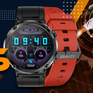 Smartwatch Gravity GT21-6 + Czerwony Pasek Silikonowy - 10