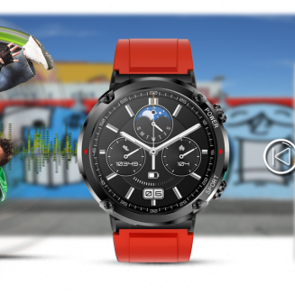 Smartwatch Gravity GT21-6 + Czerwony Pasek Silikonowy - 17