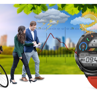 Smartwatch Gravity GT21-6 + Czerwony Pasek Silikonowy - 18