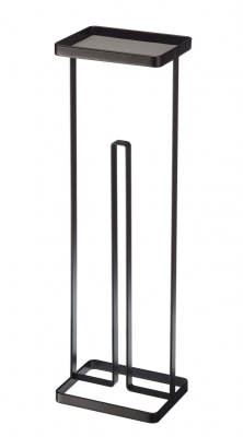  Yamazaki Tower toilet paper stand with shelf, black