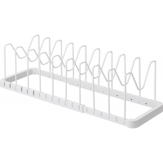 Stojak regulowany na pokrywki i patelnie Yamazaki biały - 2