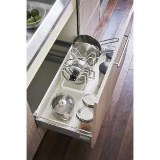  Adjustable stand for Yamazaki lids and pans, white - 3