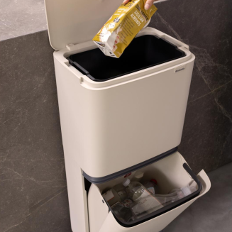 Kosz Brabantia SortUp Recycle Bin Hi 20+25l Soft Beige - 14