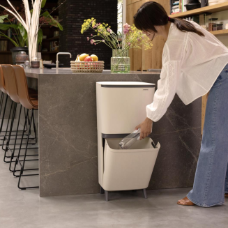 Kosz Brabantia SortUp Recycle Bin Hi 20+25l Soft Beige - 15