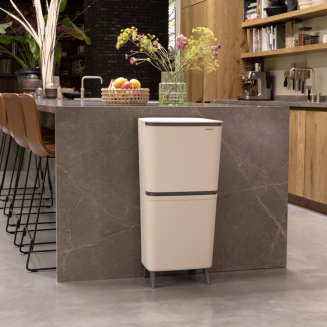 Kosz Brabantia SortUp Recycle Bin Hi 20+25l Soft Beige - 16