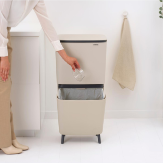 Kosz Brabantia SortUp Recycle Bin Hi 20+25l Soft Beige - 10
