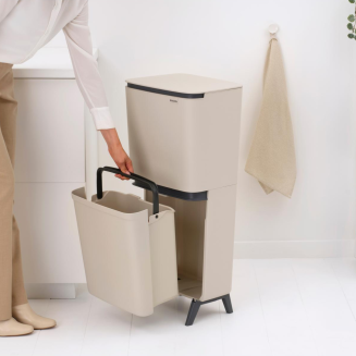 Kosz Brabantia SortUp Recycle Bin Hi 20+25l Soft Beige - 13