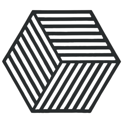 Podkładka pod naczynia Zone Denmark Hexagon Black 16x14 cm | SZYBKA WYSYŁKA 24H