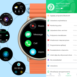 Smartwatch RUBICON RNCF15 Tytan/Orange SMARUB258 - 3