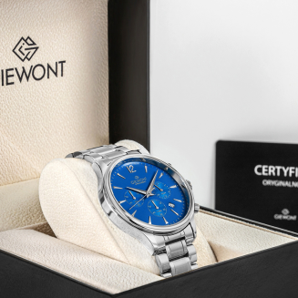 Zegarek Męski Giewont Chronograph Sapphire Srebrno Niebieski GW6310-B3 - 7
