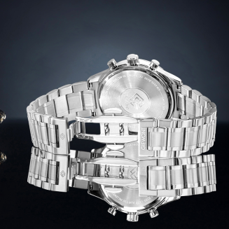 Zegarek Męski Giewont Chronograph Sapphire Srebrno Niebieski GW6310-B3 - 6