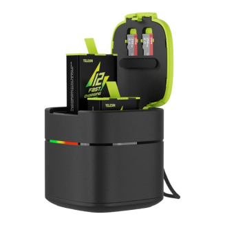 Ładowarka dwukanałowa TELESIN Box + 2 akumulatory do GoPro Hero 12/ 11 / 10 / 9 (szybkie ładowanie) - 4