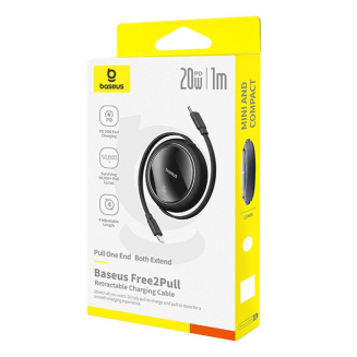 Kabel BASEUS Free2Pull USB-C-Lightning 1m 20W (czarny) - 5