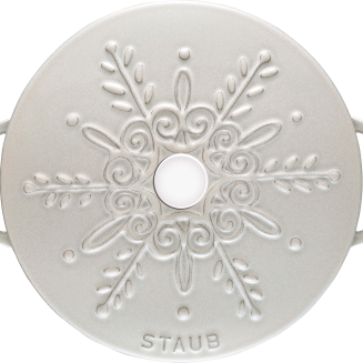 Garnek żeliwny okrągły snowflake Staub - Biały, 3.6 ltr - 3