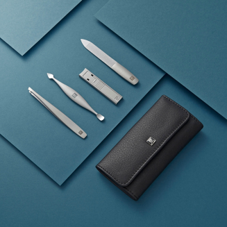 Zestaw do manicure Zwilling Twinox czarne skórzane etui 4 elementy - 3