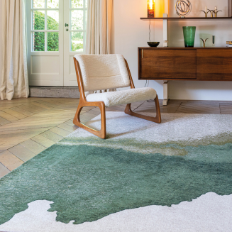 Okrągły dywan Louis de Poortere Meditation Lagoon Palm Green - 7