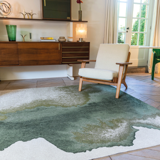 Okrągły dywan Louis de Poortere Meditation Lagoon Palm Green - 4