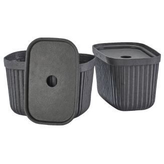 Set of 2 boxes Zone Denmark Pulp Black 15x23x15 cm - 4