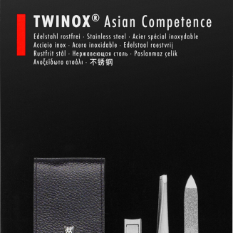 Zestaw do manicure Zwilling Twinox czarne skórzane etui 3 elementy - 5
