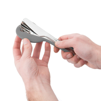 BergHOFF | 4-el. zestaw sztućców podróżnych szary - 2