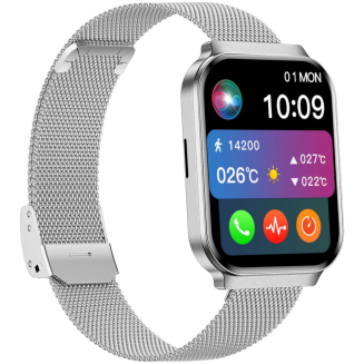 Smartwatch Gravity Srebrny Pasek + Bransoleta GT44-4 - 8
