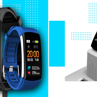 Smartwatch GIEWONT Czarno Niebieski 2 Paski GW200-7 - 4