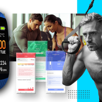 Smartwatch GIEWONT Czarno Niebieski 2 Paski GW200-7 - 6