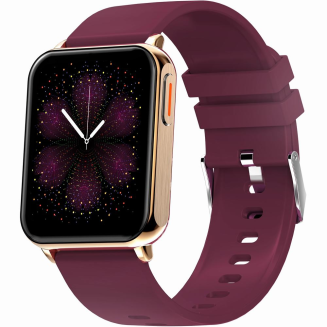 Smartwatch Gravity Różowe Złoto Bordowy 2 Paski GT17-6 - 5