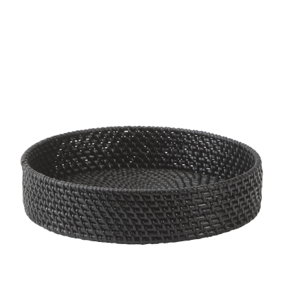 Taca ratanowa Aquanova Cino Black ø 30x6 cm