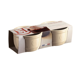  Set of two Emile Henry N°10 cream ramekin baking bowls - 2