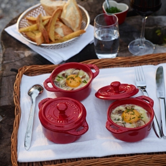Staub Mini Cocotte Okrągły - 200 ml, Czerwony - 3