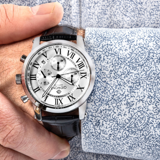 Zegarek Męski Giewont Chronograph Sapphire Srebrny GW6260-A1 - 5