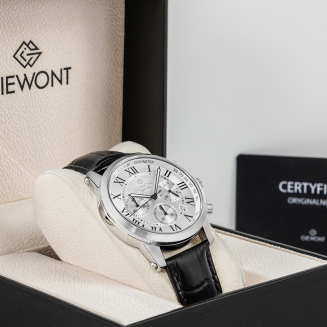 Zegarek Męski Giewont Chronograph Sapphire Srebrny GW6260-A1 - 8