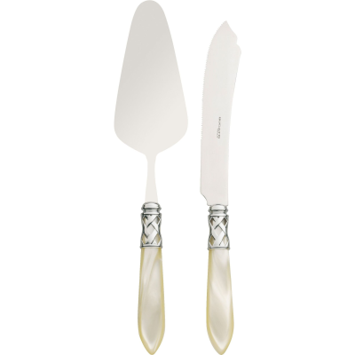 Zestaw do serwowania ciasta Casa Bugatti Aladdin Ivory/Steel