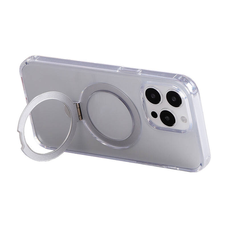  JOYROOM JR-BP004 magnetic case with holder for iPhone 15 Pro (transparent)
