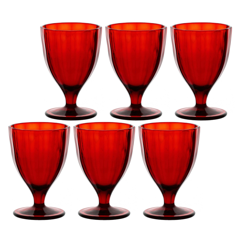  Set of 6 Rose&Tulipani Amami Red glasses 300 ml