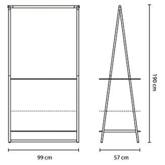 Wieszak na ubrania Brabantia Linn czarny 100 cm - 9