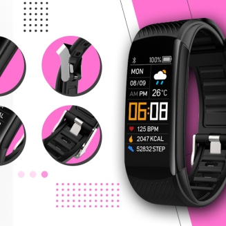 Smartwatch GIEWONT Czarno Różowy 2 Paski GW200-4 - 2