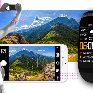 Smartwatch GIEWONT Czarno Różowy 2 Paski GW200-4 - 9