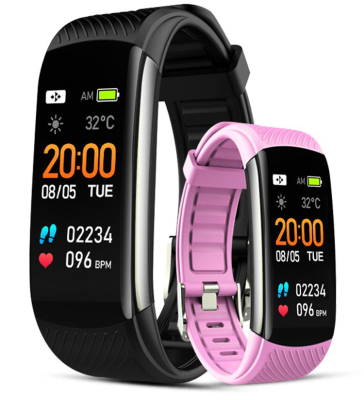 Smartwatch GIEWONT Czarno Różowy 2 Paski GW200-4