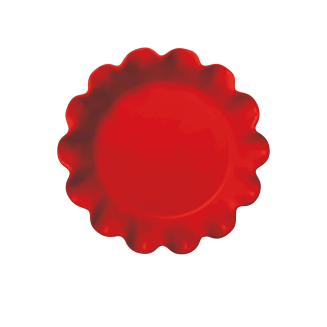 Naczynie żaroodporne Emile Henry Ruffled z falbaną 27 cm czerwone - 2