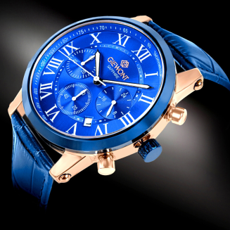 Zegarek Męski Giewont Chronograph Sapphire Miedziano Niebieski GW6260-A5 - 2