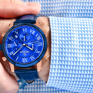 Zegarek Męski Giewont Chronograph Sapphire Miedziano Niebieski GW6260-A5 - 5