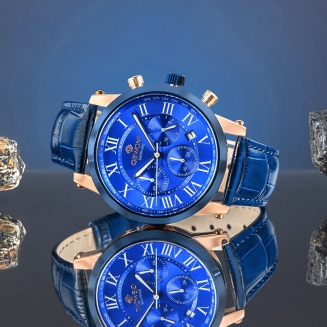 Zegarek Męski Giewont Chronograph Sapphire Miedziano Niebieski GW6260-A5 - 6
