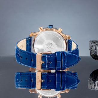 Zegarek Męski Giewont Chronograph Sapphire Miedziano Niebieski GW6260-A5 - 7