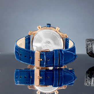 Zegarek Męski Giewont Chronograph Sapphire Miedziano Niebieski GW6260-A5 - 7