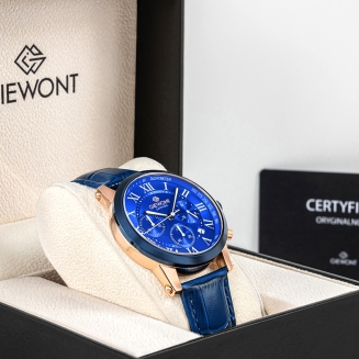 Zegarek Męski Giewont Chronograph Sapphire Miedziano Niebieski GW6260-A5 - 8